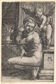 Venus Crouching, Albrecht Altdorfer  German, Engraving; first state of two (New Hollstein)
