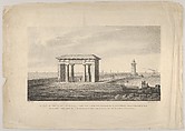 A Plan of a Triumphal Memorial....at Holyhead in honour of the visit of His Majesty George IV to the Principality of Wales on the 7th of August, 1821 by Thomas Harrison Esq. Architect, Augostino Aglio, the elder Italian, Lithograph