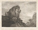 A Lion (A Lion Resting on a Rock), George Stubbs  British, Etching with roulette work; only state
