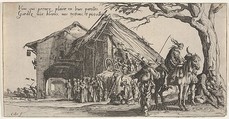 The stopping place of the gypsies: the fortune-tellers (La Halte des bohémiens: les diseuses de bonne aventure), from "The Gypsies" (Les Bohémiens), Jacques Callot French, Etching