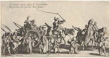 The marching gypsies: the rear guard (Les bohémiens en marche: l'arrière-garde), also called The Departure (Le départ), from "The Gypsies" (Les Bohémiens), Jacques Callot French, Etching