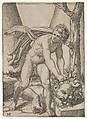 David with the head of Goliath, Marcantonio Raimondi  Italian, Etching and engraving