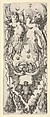 Two putti above, their legs ending in scrollwork, a bat below,, from "Ornaments or Grotesques" (Ornamenti o Grottesche), Stefano della Bella  Italian, Etching