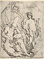 Saturn, Eros, and a Woman, Giuseppe Diamantini  Italian, Etching