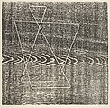 Tlaloc, Josef Albers  American, born Germany, Woodcut in rough pine board