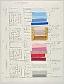 Untitled (for Never Before, i,k,j,l), Josef Albers American, born Germany, Graphite, ink and paint swatch