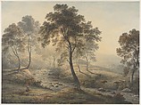 Early morning near Loch Katrine in the Trossachs, Scotland, John Glover  British, Watercolor over graphite, with gum arabic