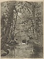 Forest at Clisson, Emile Schuffenecker French, Pen and ink, brush and wash heightened with white