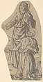 Saint John and Saint Jerome (fragment from a Crucifixion), Francesco Rosselli (Italian, Florence 1448–1508/27 Venice (?)), Engraving
