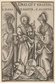 The Three Christian Heroines (Drei Gut Kristin), from "Heroes and Heroines", Hans Burgkmair  German, Woodcut; first state of three (Hollstein)