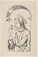 Virgin and Child Under an Arch, from Holzschnitte alter Meister gedruckt von den Originalstöcken der Sammlung Derschau im besitz des Staatlichen Kupferstich-kabinetts zu Berlin, Hans Burgkmair  German, Woodcut; second state of two (Hollstein); Dershau restrike, 1922