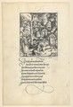 Theuerdarnk Nearly Shoots Himself with a Crossbow, from [Theuerdank] Die geuerlicheiten vnd einsteils der geschichten des loblichen streytparen vnd hochberümbten helds vnd Ritters herr Tewrdannckhs, Hans Burgkmair  German, Woodcut on vellum