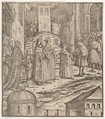 Procession of the Married Emperor, His Wife and The Pope from Saint Peter's Church, from Der Weisskunig, Hans Burgkmair German, Woodcut