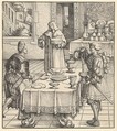 The White King Learning to Conduct a Kitchen, from Der Weisskunig, Hans Burgkmair German, Woodcut