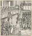 The White King's Skill in Conducting Masquerades, from Der Weisskunig, Hans Burgkmair German, Woodcut; proof (Hollstein)