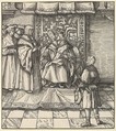 The Blue King's Council to Attack the White King by Surprise, from Der Weisskunig, Hans Burgkmair German, Woodcut; proof (Hollstein)