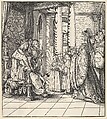 The White King Receiving His Daughter Margaret and the Children of King Philip, from Der Weisskunig, Hans Burgkmair German, Woodcut; proof (Hollstein)