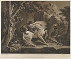 The Lion and Horse, Benjamin Green  British, Mezzotint; fourth state of five