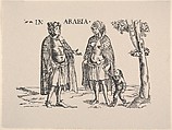 Copy of Natives of Arabia, from Set of Exotic Races, in Holzschnitte alter Meister gedruckt von den Originalstöcken der Sammlung Derschau im besitz des Staatlichen Kupferstich-kabinetts zu Berlin, Hans Burgkmair  German, Woodcut; Dershau restrike, 1992
