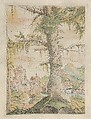Facsimile Reproduction of The Small Spruce, Alfred Stix, Colored facsimile of etching