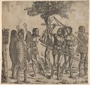 Copy of The King of Colchin, from "Set of Exotic Races", Hans Burgkmair German, Woodcut