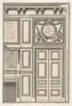 Door and Chimney of the Billiards room at Versailles, plate I from "Portes a Placard et Lambris", Jean Le Pautre French, Etching