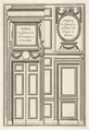Two Designs for Doors, one at Versailles and one at the Hotel Cavois in Paris, plate II from "Portes a Placard et Lambris'", Jean Le Pautre French, Etching