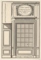Hidden Door covered with a Mirror in the Trianon Palace, plate V from "Portes a Placard et Lambris", Jean Le Pautre French, Etching