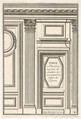 Door and Part of the Wainscot in the restored Salon of the Trianon Palace, plate IV from "Portes a Placard et Lambris", Jean Le Pautre French, Etching
