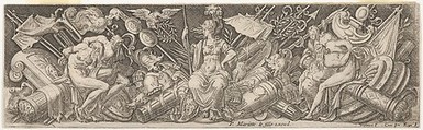 Combats et Triomphes, Etienne Delaune (French, Orléans 1518/19–1583 Strasbourg), Engraving, fourth state of four