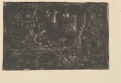 Intérieur (Interior), Rodolphe Bresdin French, Etching