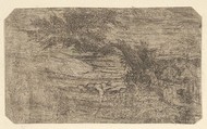 Le Pêcheur sur le Pont (The Fisherman on the Bridge), Rodolphe Bresdin  French, Etching