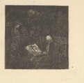 Saint en Prière (Saint in Prayer), Rodolphe Bresdin  French, Etching