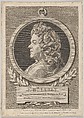 Portrait of Jean-Baptiste Lully, Augustin de Saint-Aubin French, Etching and engraving; fourth state four (Bocher)