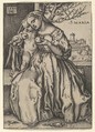 The Virgin and Child with the Parrot, Sebald Beham  German, Engraving; second state of three