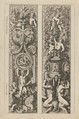 Two Designs for Panels with Candelabra Decorations, from "Montants d'ornement", Jean Le Pautre French, Etching