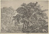 The Great Beech (Two Farmers with their Dog), Jacob van Ruisdael  Dutch, Etching; first state of three