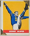 George McAfee, from the All-Star Football series (R401-2), issued by Leaf Gum Company, Leaf Gum, Co., Chicago, Illinois  American, Commercial chromolithograph