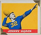 Johnny Lujack, from the All-Star Football series (R401-2), issued by Leaf Gum Company, Leaf Gum, Co., Chicago, Illinois American, Commercial chromolithograph