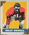 Billy Dewell, from the All-Star Football series (R401-2), issued by Leaf Gum Company, Leaf Gum, Co., Chicago, Illinois  American, Commercial chromolithograph
