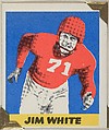 Jim White, from the All-Star Football series (R401-2), issued by Leaf Gum Company, Leaf Gum, Co., Chicago, Illinois American, Commercial chromolithograph