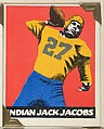 Indian Jack Jacobs, from the All-Star Football series (R401-2), issued by Leaf Gum Company, Leaf Gum, Co., Chicago, Illinois  American, Commercial chromolithograph