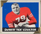 DeWitt "Tex" Coulter, from the All-Star Football series (R401-2), issued by Leaf Gum Company, Leaf Gum, Co., Chicago, Illinois  American, Commercial chromolithograph