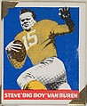 Steve "Big Boy" Van Buren (yellow jersey), from the All-Star Football series (R401-2), issued by Leaf Gum Company, Leaf Gum, Co., Chicago, Illinois American, Commercial chromolithograph