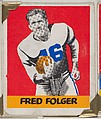 Fred Folger, from the All-Star Football series (R401-2), issued by Leaf Gum Company, Leaf Gum, Co., Chicago, Illinois  American, Commercial chromolithograph