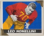 Leo Nomellini, from the All-Star Football series (R401-2), issued by Leaf Gum Company, Leaf Gum, Co., Chicago, Illinois  American, Commercial chromolithograph