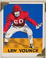 Len Younce, from the All-Star Football series (R401-2), issued by Leaf Gum Company, Leaf Gum, Co., Chicago, Illinois American, Commercial chromolithograph