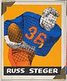 Russ Steger, from the All-Star Football series (R401-2), issued by Leaf Gum Company, Leaf Gum, Co., Chicago, Illinois  American, Commercial chromolithograph
