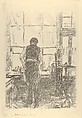 Portrait of Joseph Pennell, Childe Hassam  American, Lithograph with scraping; from an edition of 83