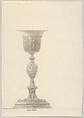 Chalice for the Coronation of Napoleon I, Charles Percier (French, Paris 1764–1838 Paris), Graphite, pen and brown ink, gray and reddish-brown wash